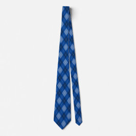 Corbata Color azul [o personalizado] Patrón argyle