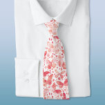 Corbata Color de agua de mariposa Rubor Pink<br><div class="desc">Pintura de mariposa de color blanco y rosa coral. Arte original de Nic Squirrell.</div>