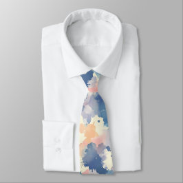 Corbata Color de agua salpicando azul rosado