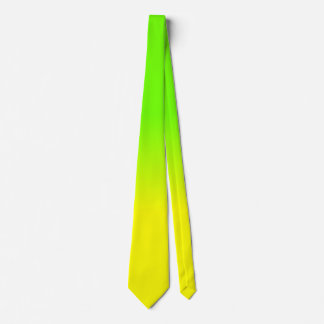 Corbata Color de la sombra del embrión amarillo neón verde