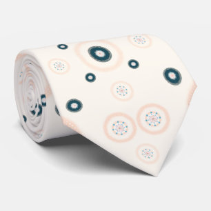 Corbata Color de marfil con pequeño patrón de círculo Mand