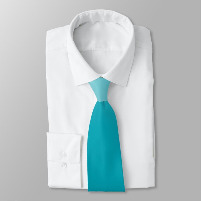 CORBATA COLOR GRADIENTE DIY, AZUL VERDOSO (Atado)