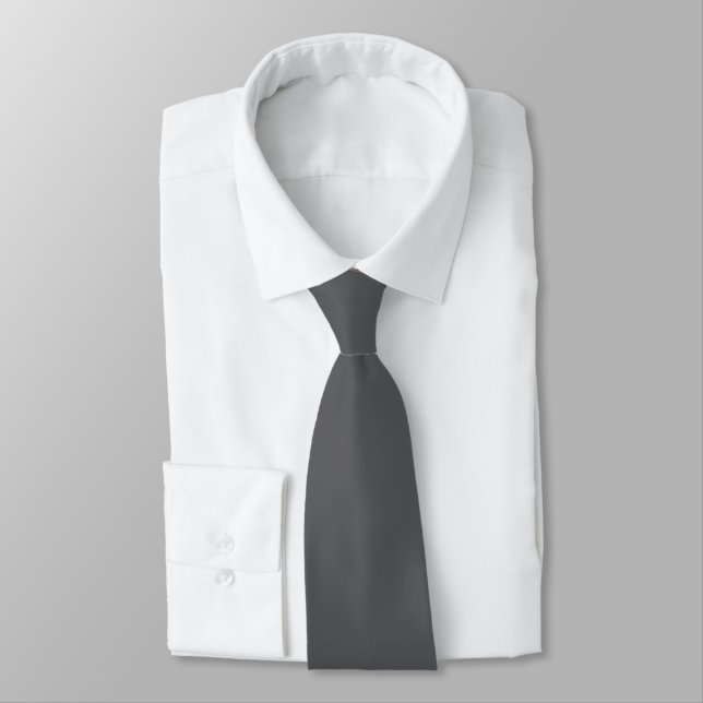Corbata Color Gris Oscuro (Atado)