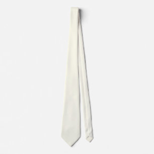 Corbata Color Marfil Sólido Minimalista Plano Moderno