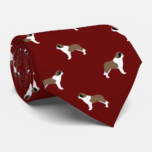 Corbata Color rojo del patrón de San Bernardo Perro Love