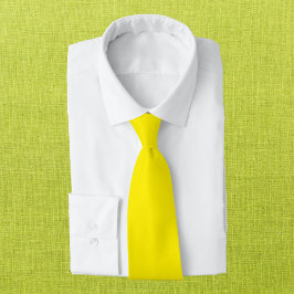 Corbata Color sólido amarillo canario