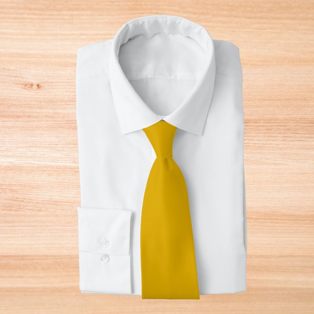 Corbata Color sólido amarillo mostaza (Subido por el creador)