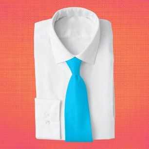 Corbata Color sólido azul cielo vivo