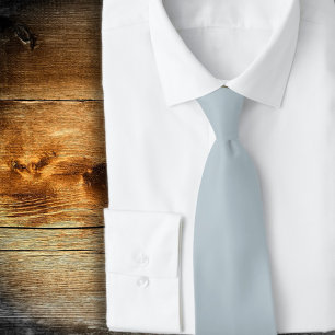 Corbata Color Sólido Azul Grisáceo para Novios