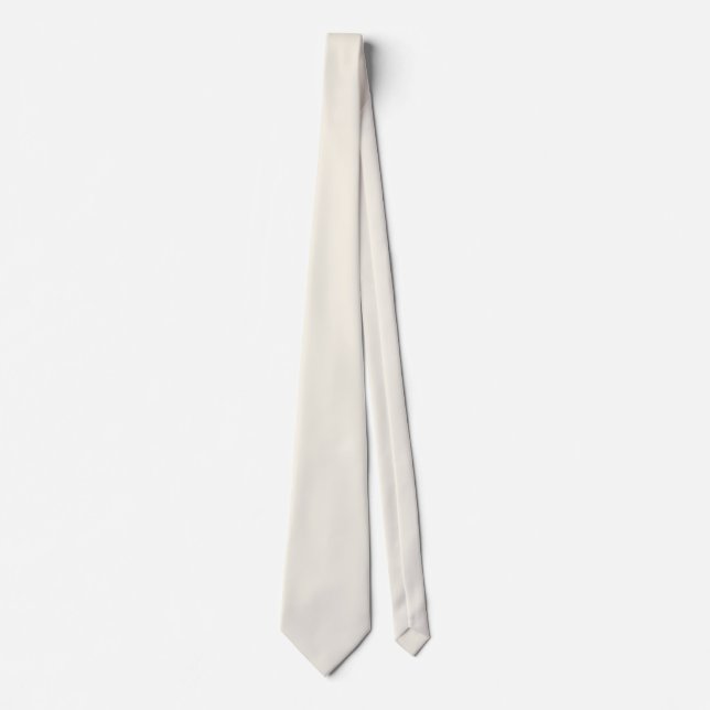 Corbata Color sólido blanco cremoso (Anverso)
