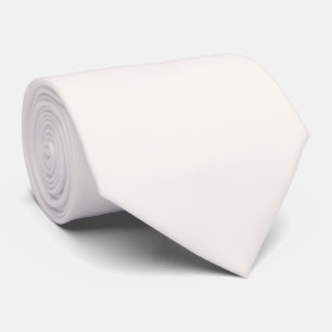 Corbata Color sólido blanco floral cremoso