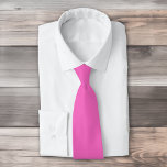 Corbata Color sólido liso orquídea brillante rosa<br><div class="desc">Diseño rosa claro de color liso orquídea brillante.</div>