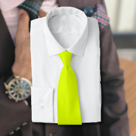 Corbata Color sólido Neon Chartreuse | Clásica
