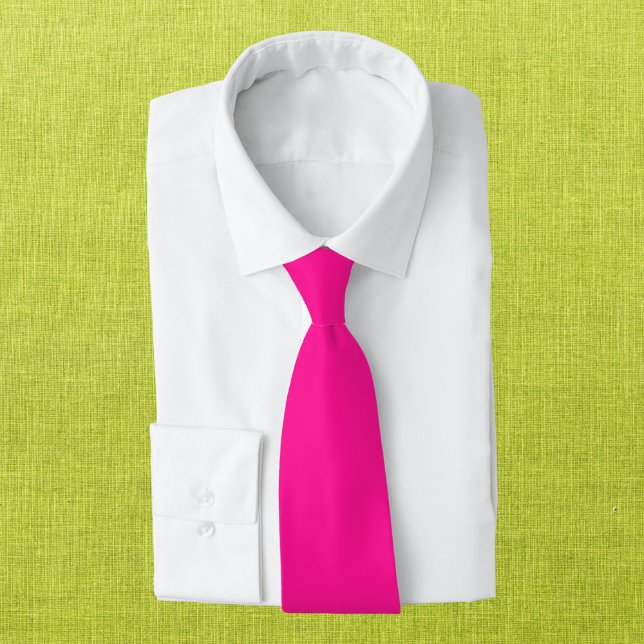 Corbata Color sólido rosa profundo (Subido por el creador)