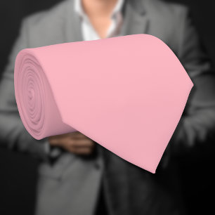 Corbata Color sólido rosa Rubor de moda Clásico Elegante