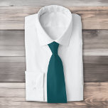 Corbata Color sólido Verde azulado oceánico<br><div class="desc">Color sólido Diseño Verde azulado oceánico plano.</div>