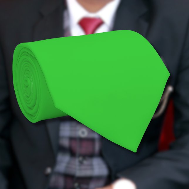 Corbata Color sólido verde neón | Clásica (Subido por el creador)