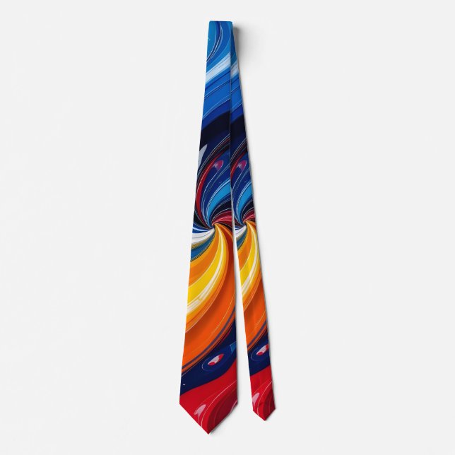 Corbata Color Swirls Men's Necktie (Anverso)