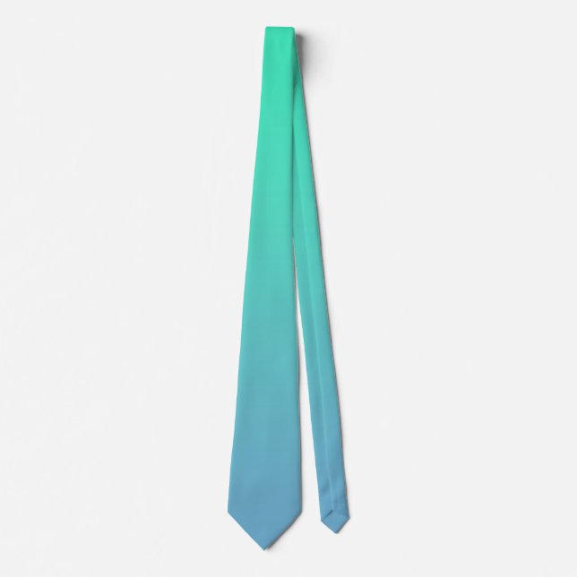 Corbata Color Verde Azul (Anverso)