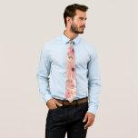 Corbata Color verde azulado rosado de la flor deja patrón<br><div class="desc">Esta decoración elegante y femenina es perfecta para las mujeres de diseño. Tiene una acuarela pintada a mano color rosa, rosa medio, marrón castaño, amarillo dorado, flores verdes del bosque y hojas encima de un fondo rosa rubí. Es país, bonito, lindo, único, artístico y moderno; el complemento perfecto a su...</div>