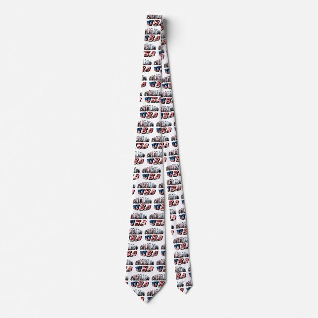 Corbata Colorado Picture and USA Text (Anverso)