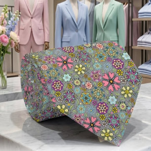 Corbata Colores de flores retro de la temporada de primave