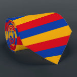 Corbata Colores de la bandera de Armenia<br><div class="desc">Bandera armenia Bandera Azul dorado franjas rojas</div>