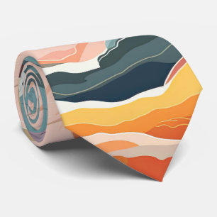 Corbata Colores de otoño acogedores Resumen de arte digita