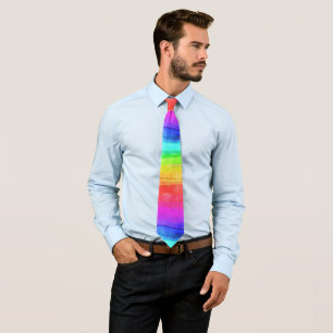 Corbata Colores del arco iris en rayas