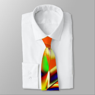 Corbata Colores majestuosos, azul y naranja luchados