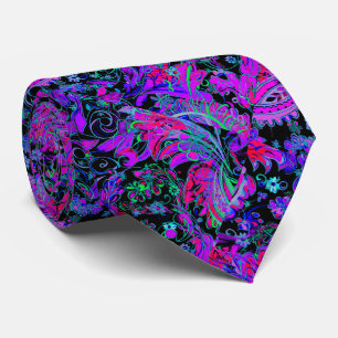 Corbata Colores neón psicodélicos de Paisley