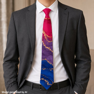 Corbata Colores Orgullo Bisexual Lux Mármol