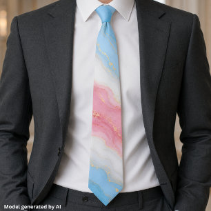 Corbata Colores Orgullo Trans Lux Mármol