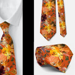 Corbata Colores otoñales Rosas De Engranaje Amarillo Vejez<br><div class="desc">Flores De Oro De Colores Otoño Flores Hermosas Flores Rosas Florales De Cuello. ¡Excelente para ocasiones formales y bodas!</div>