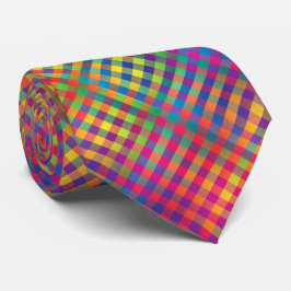 Corbata Colorful Checker Abstract Pattern
