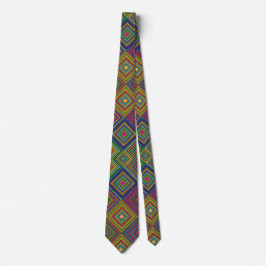 Corbata Colorful geometric pattern tie displayed front