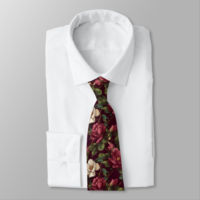 Corbata Colorful Menswear Ties Gardenias Flower (Atado)