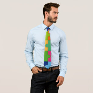 Corbata Colorful Puzzle Pieces For Autism