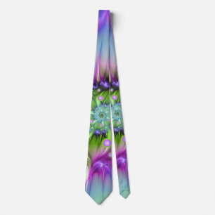 Corbata Colorful Spiral Round Shapes Abstract Fractal Art