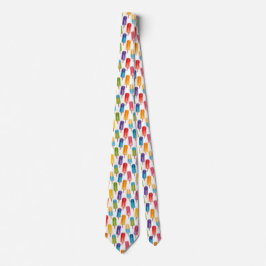 Corbata Colorful Watercolor Popsicle Pattern