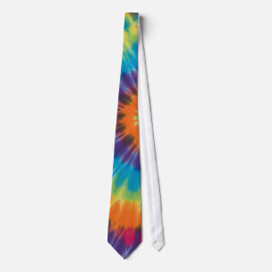 Corbata colorida con efecto tie-dye 