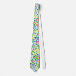 Corbata Colorida Primroses Necktie