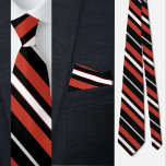 Corbata Coloridas Rayas Cutas Patrón De Tejido De Cuello<br><div class="desc">Colorida corbata del cuello del patrón de bandas cortas.</div>