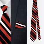 Corbata Coloridas Rayas Cutas Patrón De Tejido De Cuello<br><div class="desc">Colorida corbata del cuello del patrón de bandas cortas.</div>