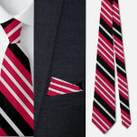 Corbata Coloridas Rayas Cutas Patrón De Tejido De Cuello<br><div class="desc">Colorida corbata del cuello del patrón de bandas cortas.</div>