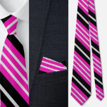 Corbata Coloridas Rayas Cutas Patrón De Tejido De Cuello<br><div class="desc">Colorida corbata del cuello del patrón de bandas cortas.</div>