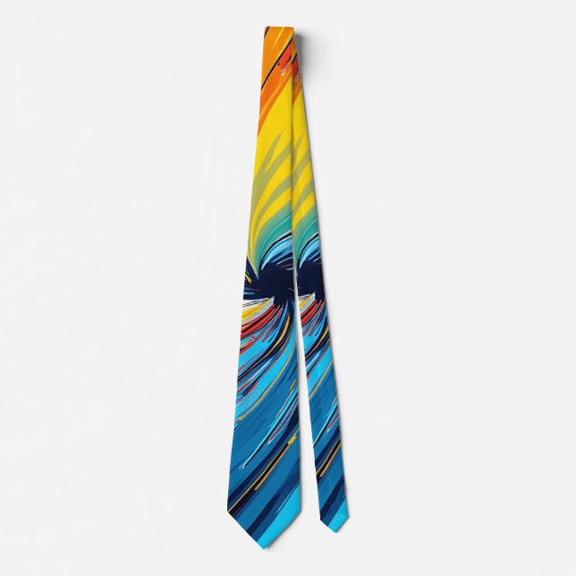 Corbata Colorido Abstract Swirl (Anverso)