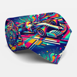 Corbata Colorido coche de carreras de Fórmula 1 3