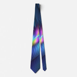 Corbata Colorido Con Azul Moderno Resumen Arte Fractal