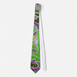 Corbata Colorido Graffiti Resumen Diseño (Verde) Necktie